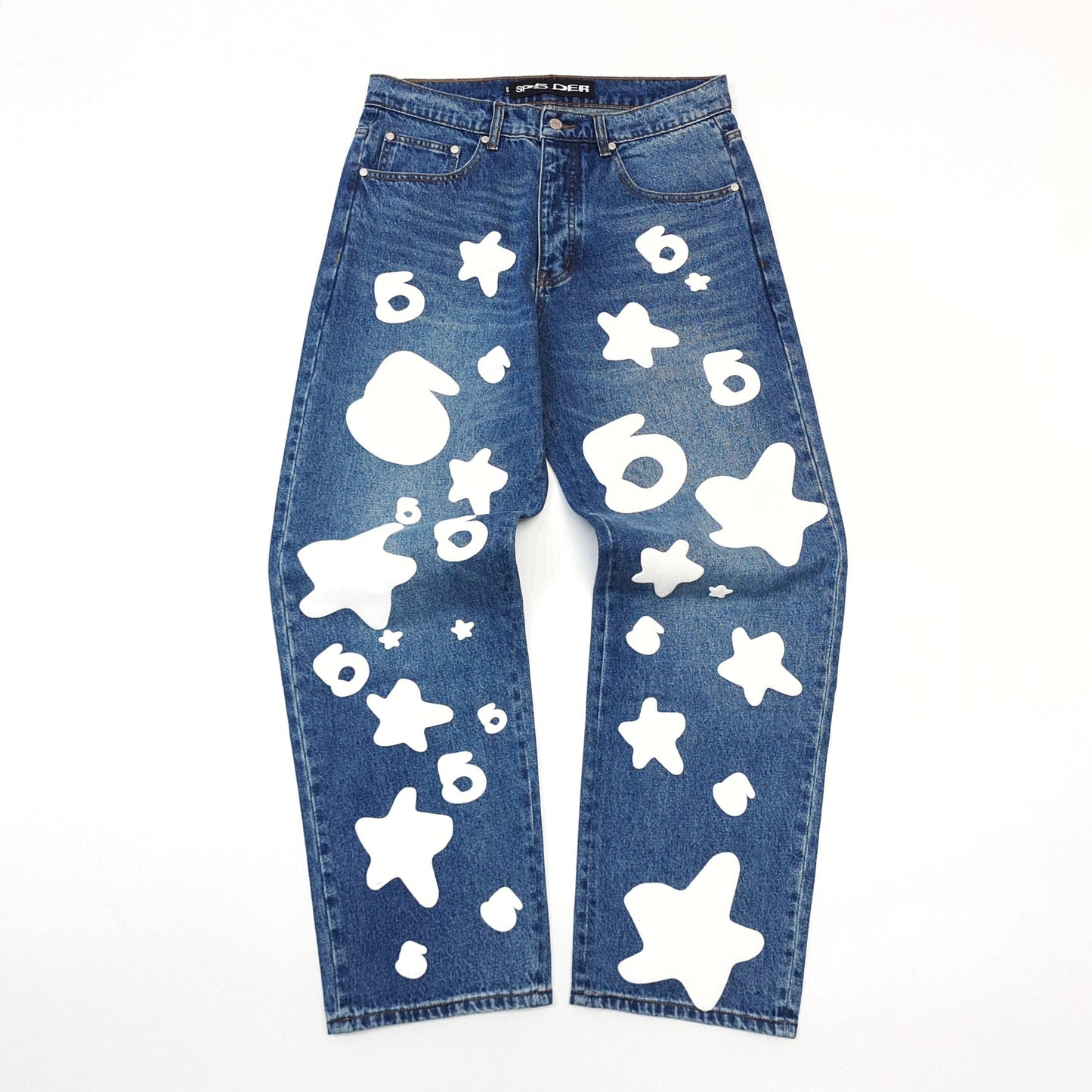 Sp5der | Beluga Wash Denim Jeans | Light Indigo