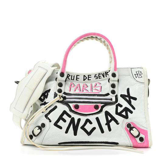 Balenciaga | Graffiti City Bag | White Multicolor Edition