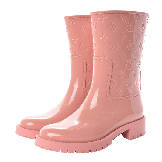 Louis Vuitton | Splash Rain Boot | Pink Embossed Monogram Short (W)