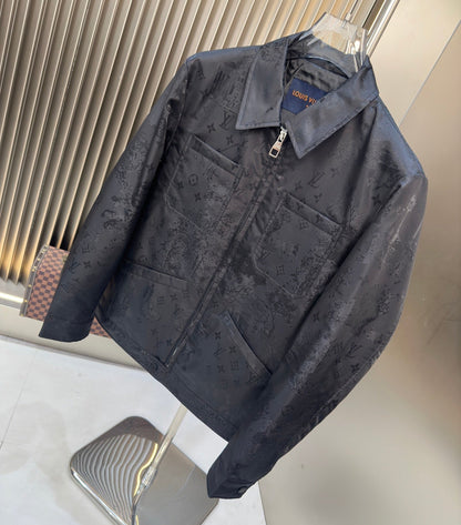 Louis Vuitton | Monogram Embossed Jacket | Black & Brown