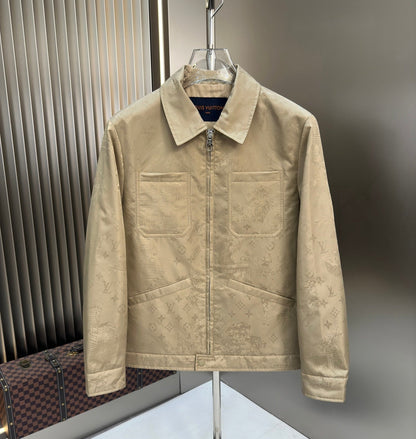 Louis Vuitton | Monogram Embossed Jacket | Black & Brown