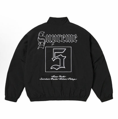 Supreme | Gothic 5 Logo Jacket | Black & White