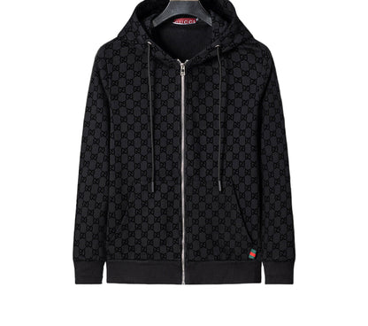 Gucci | Monogram Zip Hoodie | Black