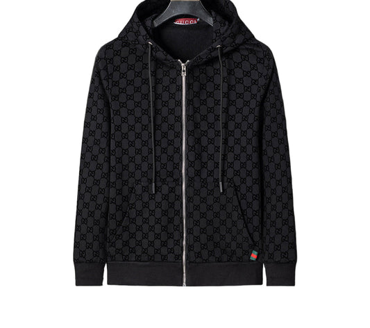 Gucci | Monogram Zip Hoodie | Black