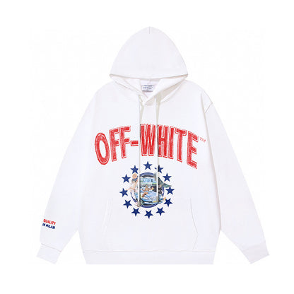 Off-White | Varsity Crest Hoodie | Black & White