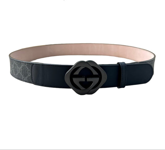 Gucci | GG Supreme Belt | Black Canvas | Silver, Gold, Black Buckle