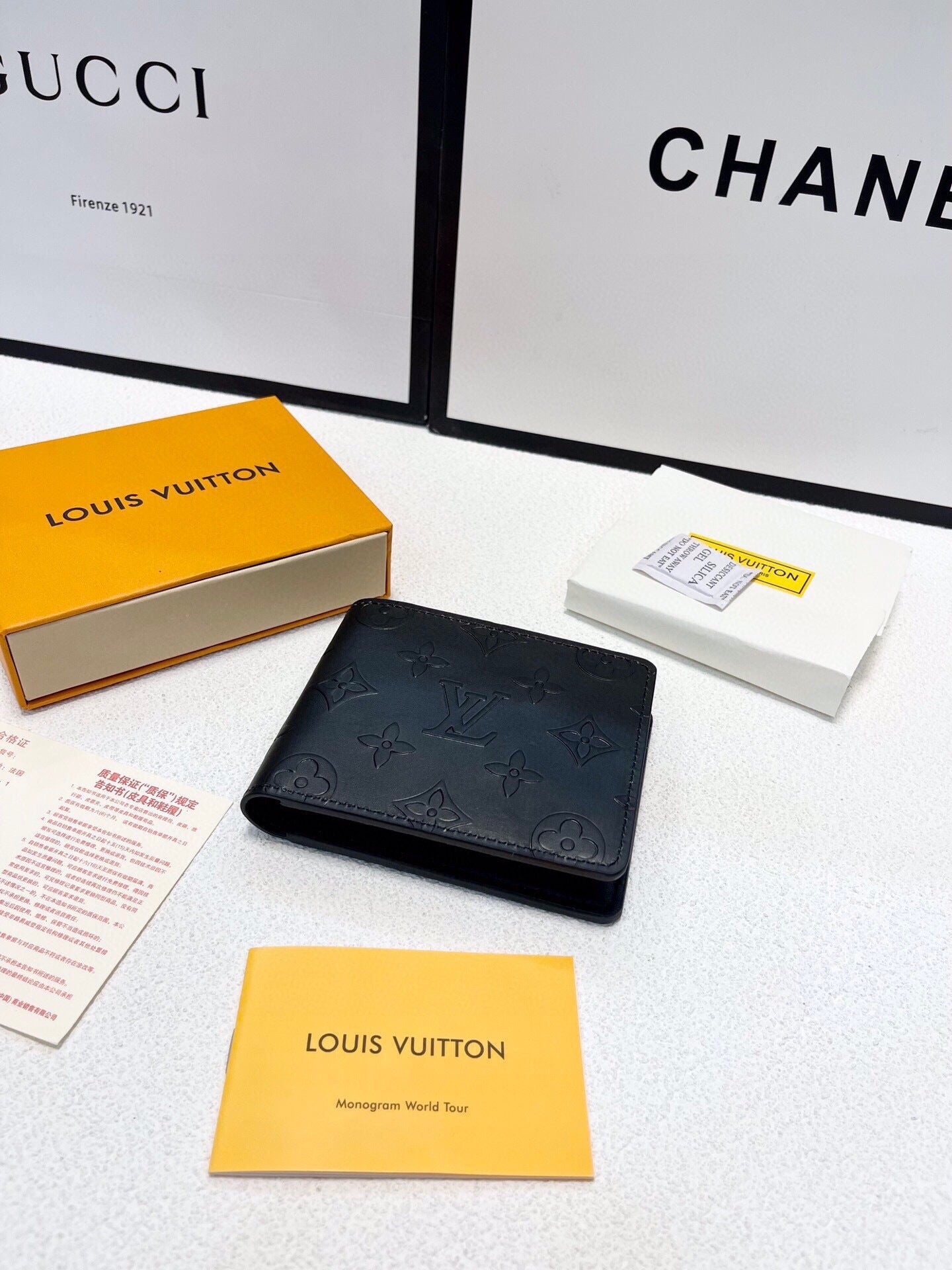 Louis Vuitton | Monogram Shadow Wallet | Black Embossed Leather