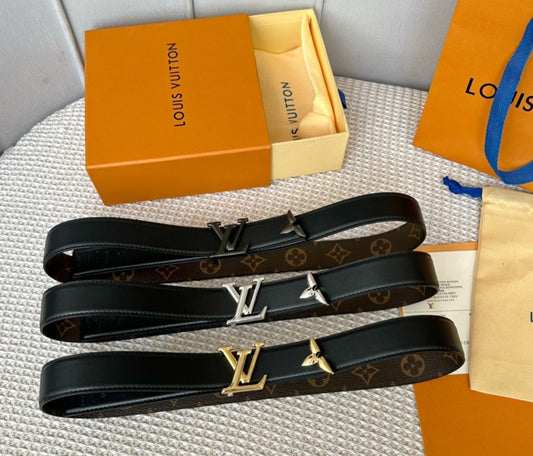 Louis Vuitton | Monogram Belt 30mm | Black, Silver, Gold Buckle