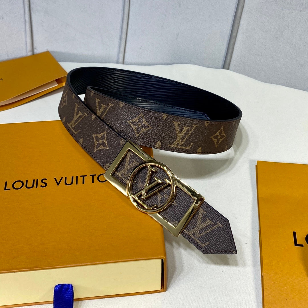 Louis Vuitton | Monogram Belt | Circle LV Buckle