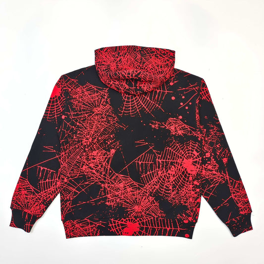 Sp5der | Web Hoodie | Red on Black