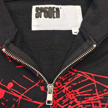 Sp5der | Web Hoodie | Red on Black
